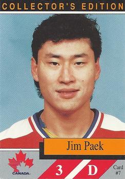 1990-91 Alberta Lotteries Team Canada #7 Jim Paek Front