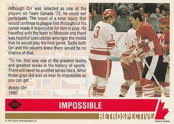 1992 Future Trends '76 Canada Cup #104 Impossible Back