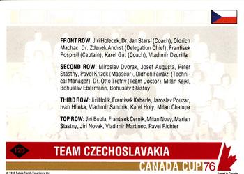 1992 Future Trends '76 Canada Cup #120 Team Czechoslavakia Back