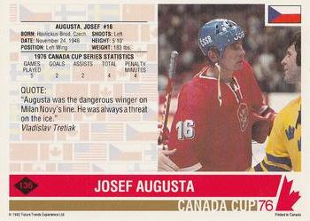 1992 Future Trends '76 Canada Cup #136 Josef Augusta  Back