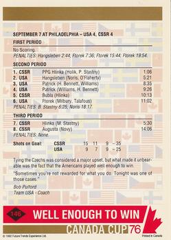 1992 Future Trends '76 Canada Cup #146 Well Enough To Win  Back