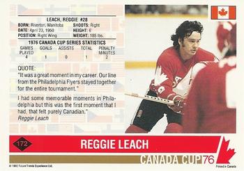 1992 Future Trends '76 Canada Cup #172 Reggie Leach Back