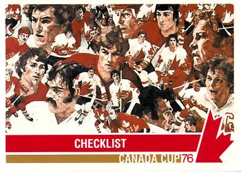 1992 Future Trends '76 Canada Cup #201 Canada Cup Checklist Front