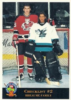 1994 Classic Pro Hockey Prospects #129 Rheaume Family Front