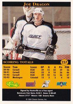 1994 Classic Pro Hockey Prospects #237 Joe Dragon Back