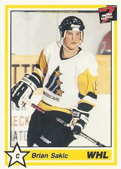 1990-91 7th Inning Sketch WHL #114b Brian Sakic Front