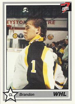 1990-91 7th Inning Sketch WHL #334 Brandon Wheat Kings Front