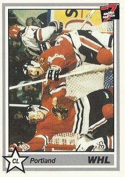 1990-91 7th Inning Sketch WHL #341 Portland Winter Hawks Front