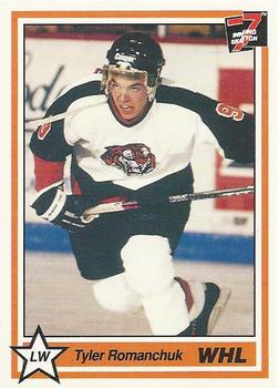 1990-91 7th Inning Sketch WHL #34 Tyler Romanchuk Front
