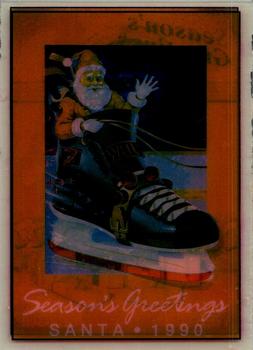 1990-91 7th Inning Sketch WHL #NNO Season's Greetings Santa 1990 Front