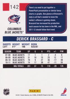 2011-12 Score #142 Derick Brassard Back