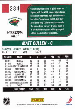 2011-12 Score #234 Matt Cullen Back