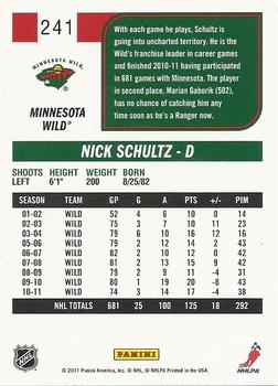2011-12 Score #241 Nick Schultz Back