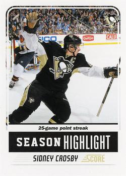 2011-12 Score #9 Sidney Crosby Front
