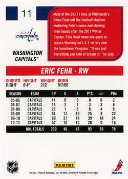 2011-12 Score #11 Eric Fehr Back