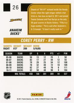 2011-12 Score #26 Corey Perry Back