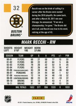 2011-12 Score #32 Mark Recchi Back