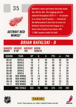 2011-12 Score #35 Brian Rafalski Back