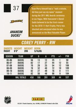 2011-12 Score #37 Corey Perry Back