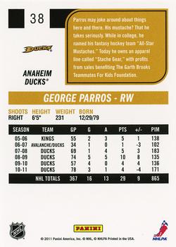 2011-12 Score #38 George Parros Back