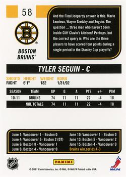 2011-12 Score #58 Tyler Seguin Back