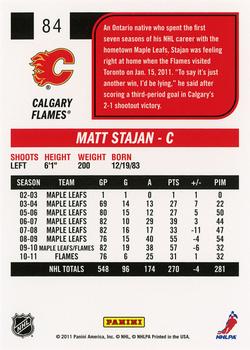 2011-12 Score #84 Matt Stajan Back