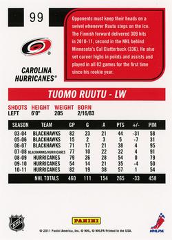 2011-12 Score #99 Tuomo Ruutu Back
