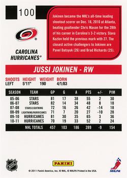 2011-12 Score #100 Jussi Jokinen Back