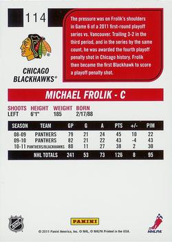 2011-12 Score #114 Michael Frolik Back