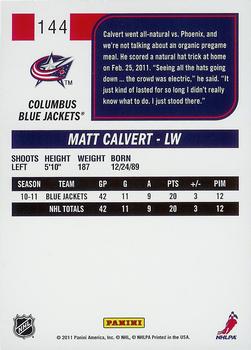 2011-12 Score #144 Matt Calvert Back