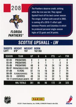 2011-12 Score #208 Scottie Upshall Back