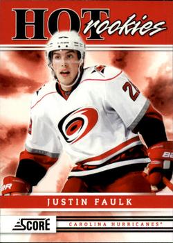 2011-12 Score #563 Justin Faulk Front