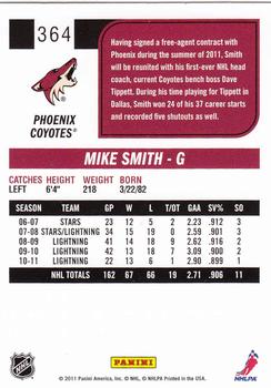 2011-12 Score #364 Mike Smith Back