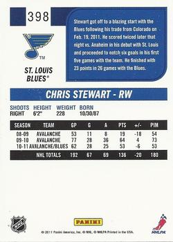 2011-12 Score #398 Chris Stewart Back