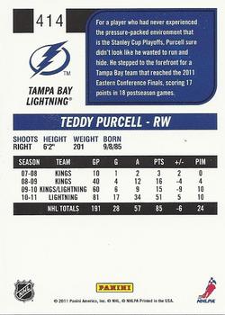 2011-12 Score #414 Teddy Purcell Back