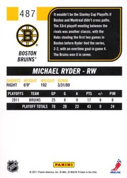 2011-12 Score #487 Michael Ryder Back