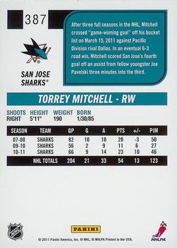 2011-12 Score - Gold Rush #387 Torrey Mitchell Back