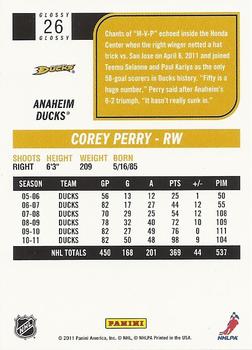 2011-12 Score - Glossy #26 Corey Perry Back