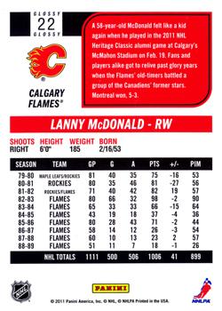 2011-12 Score - Glossy #22 Lanny McDonald Back
