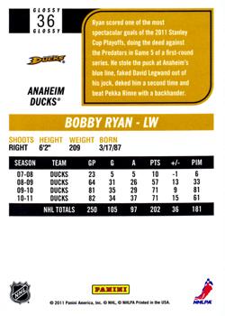 2011-12 Score - Glossy #36 Bobby Ryan Back