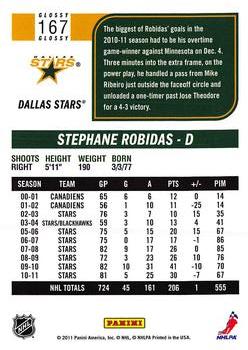 2011-12 Score - Glossy #167 Stephane Robidas Back