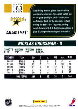 2011-12 Score - Glossy #168 Nicklas Grossman Back