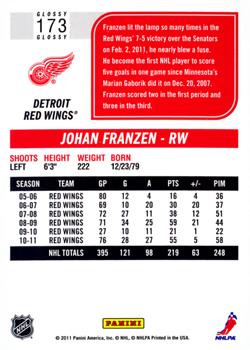 2011-12 Score - Glossy #173 Johan Franzen Back
