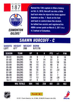 2011-12 Score - Glossy #187 Shawn Horcoff Back