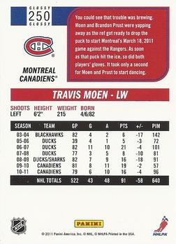 2011-12 Score - Glossy #250 Travis Moen Back