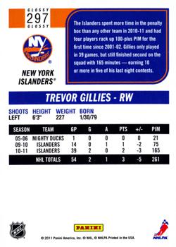 2011-12 Score - Glossy #297 Trevor Gillies Back