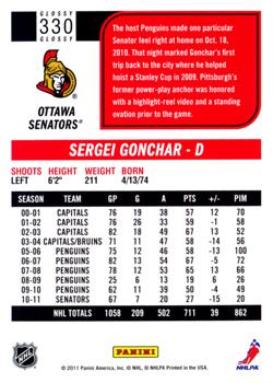 2011-12 Score - Glossy #330 Sergei Gonchar Back