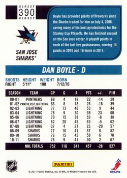 2011-12 Score - Glossy #390 Dan Boyle Back