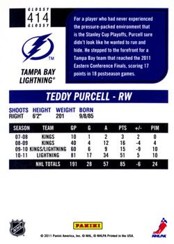 2011-12 Score - Glossy #414 Teddy Purcell Back