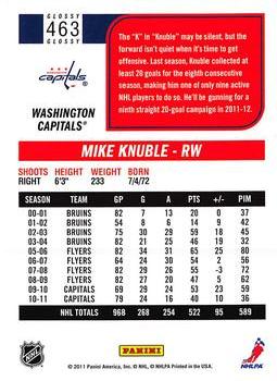 2011-12 Score - Glossy #463 Mike Knuble Back